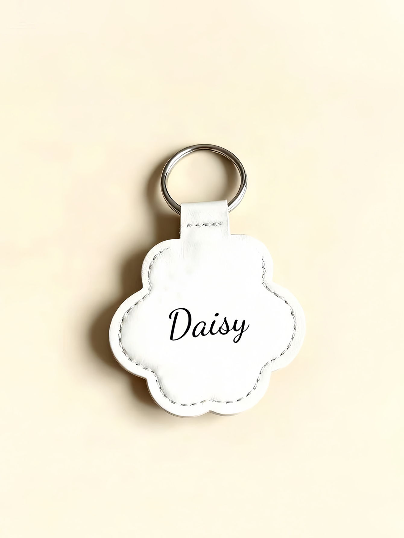 Custom PU Leather Pet Hair Keychain Keepsake Cat and Dog Hair Keychain Memorial Pet Hair Capsule Keychain Souvenir